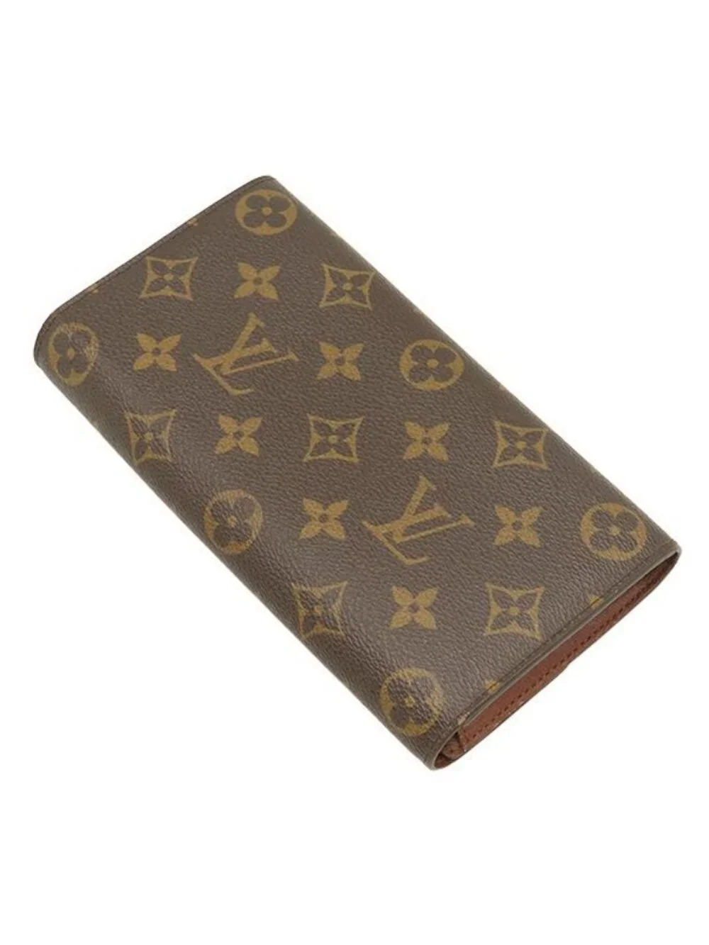 Louis Vuitton Wallet Portefeuille Sarah Monogram Canvas Gold Brown Bifold